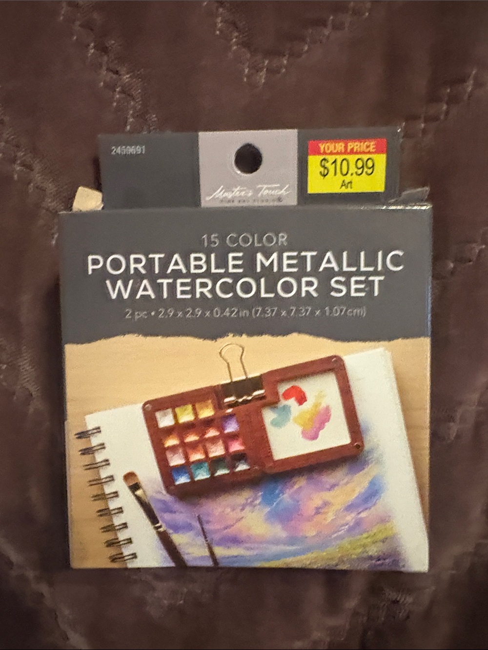 15-Color Portable Metallic Watercolor Set - Multi
